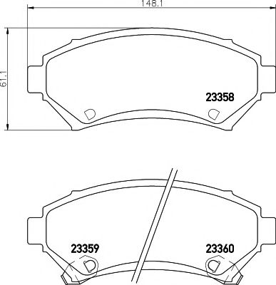 Тормозные колодки BEHR/HELLA 8DB 355 016-951