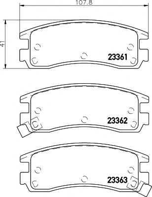 Тормозные колодки BEHR/HELLA 8DB 355 016-961