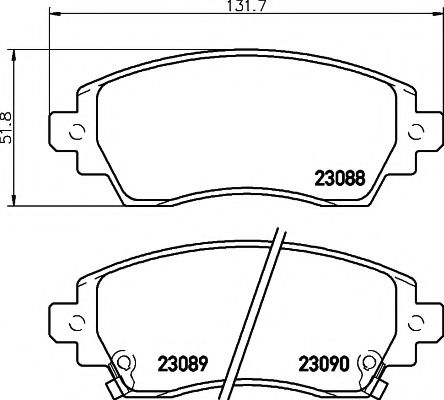 Тормозные колодки BEHR/HELLA 8DB 355 017-101