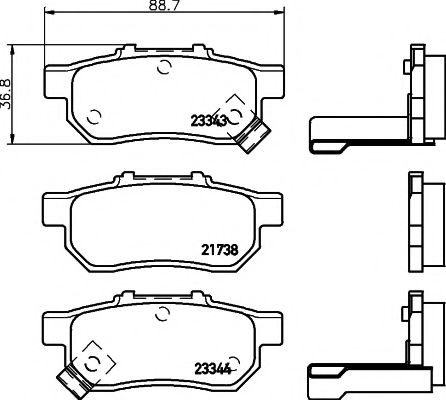Тормозные колодки BEHR/HELLA 8DB 355 017-151