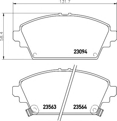 Тормозные колодки BEHR/HELLA 8DB 355 017-171