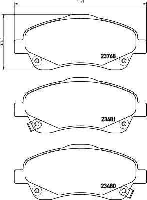 Тормозные колодки BEHR/HELLA 8DB 355 017-321