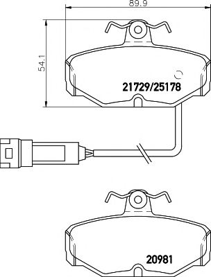Тормозные колодки BEHR/HELLA 8DB 355 017-631