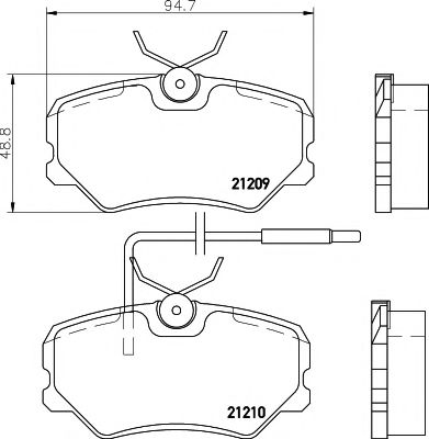 Тормозные колодки BEHR/HELLA 8DB 355 017-741