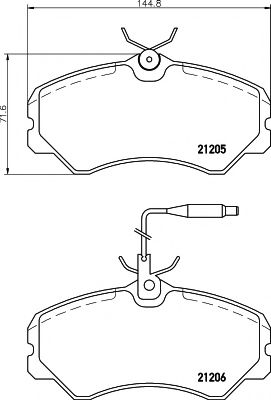 Тормозные колодки BEHR/HELLA 8DB 355 017-841