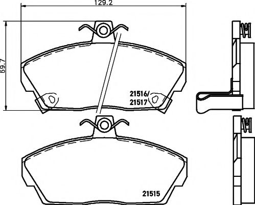 Тормозные колодки BEHR/HELLA 8DB 355 018-031