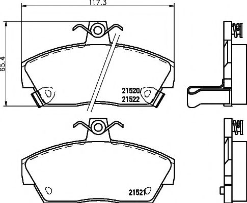 Тормозные колодки BEHR/HELLA 8DB 355 018-161