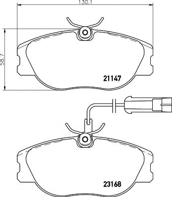 Тормозные колодки BEHR/HELLA 8DB 355 018-181