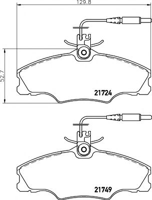 Тормозные колодки BEHR/HELLA 8DB 355 018-201