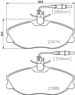 Тормозные колодки BEHR/HELLA 8DB 355 018-221