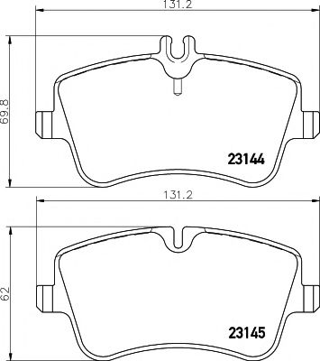 Тормозные колодки BEHR/HELLA 8DB 355 018-351