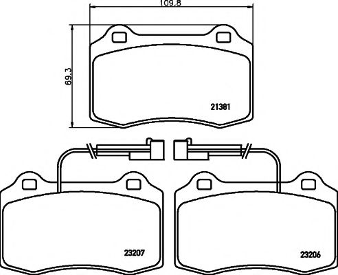 Тормозные колодки BEHR/HELLA 8DB 355 018-421