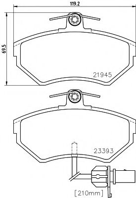 Тормозные колодки BEHR/HELLA 8DB 355 018-451