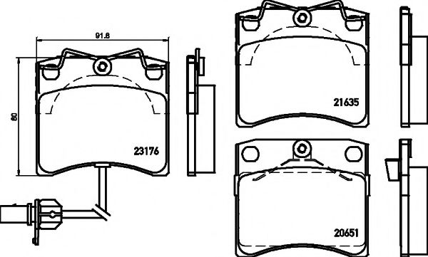 Тормозные колодки BEHR/HELLA 8DB 355 018-521