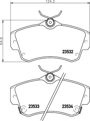 Тормозные колодки BEHR/HELLA 8DB 355 018-651