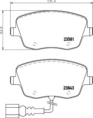 Тормозные колодки BEHR/HELLA 8DB 355 018-811