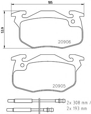 Тормозные колодки BEHR/HELLA 8DB 355 019-131
