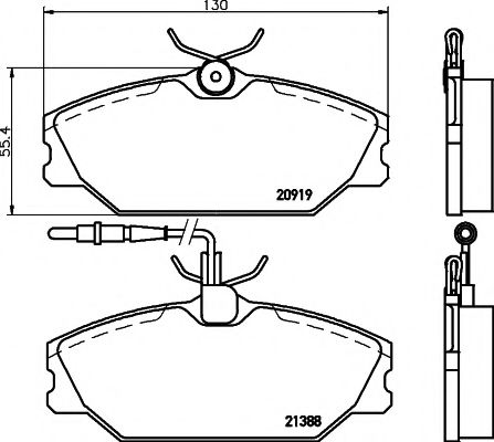 Тормозные колодки BEHR/HELLA 8DB 355 019-181
