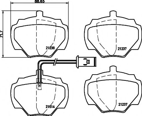 Тормозные колодки BEHR/HELLA 8DB 355 019-241