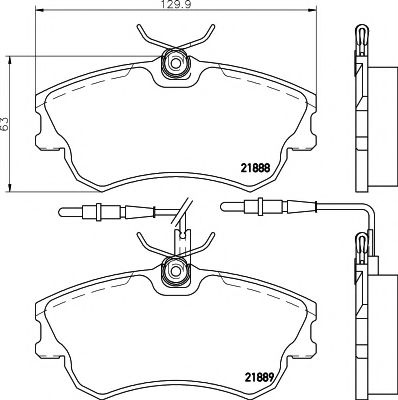 Тормозные колодки BEHR/HELLA 8DB 355 019-261