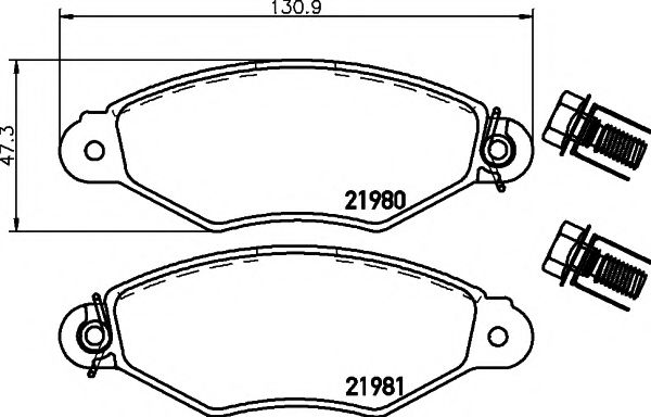 Тормозные колодки BEHR/HELLA 8DB 355 019-311