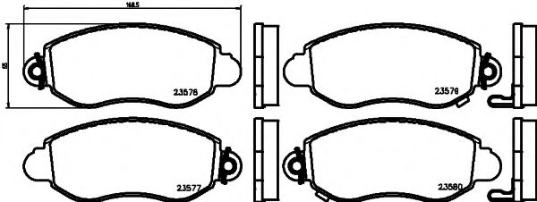 Тормозные колодки BEHR/HELLA 8DB 355 019-361