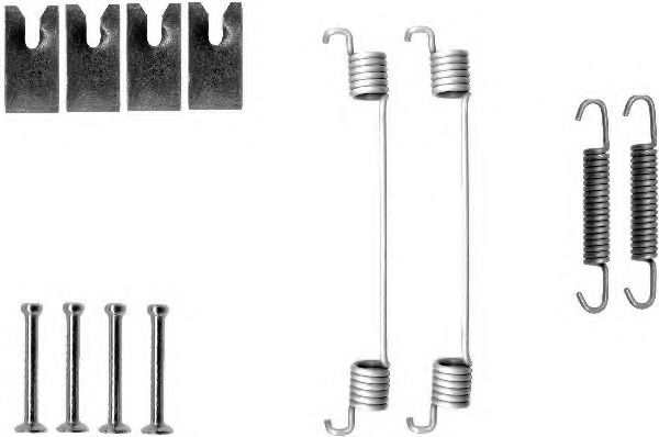 Ремкомплект барабанных колодок BEHR/HELLA 8DZ 355 200-701