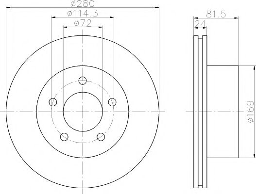 Тормозной диск BEHR/HELLA 8DD 355 108-591