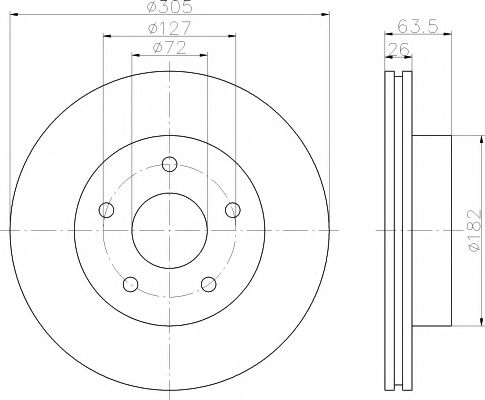 Тормозной диск BEHR/HELLA 8DD 355 108-601