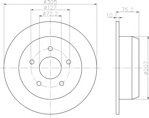 Тормозной диск BEHR/HELLA 8DD 355 108-611