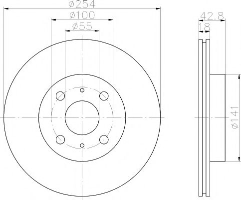 Тормозной диск BEHR/HELLA 8DD 355 108-721