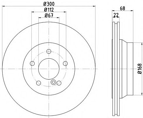 Тормозной диск BEHR/HELLA 8DD 355 108-861