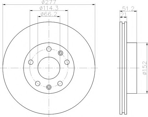 Тормозной диск BEHR/HELLA 8DD 355 108-901