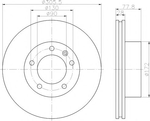 Тормозной диск BEHR/HELLA 8DD 355 108-931
