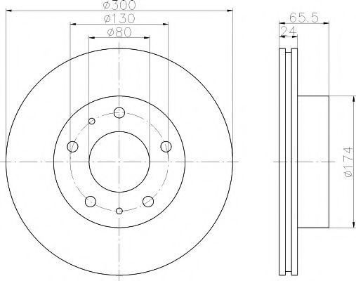 Тормозной диск BEHR/HELLA 8DD 355 109-021