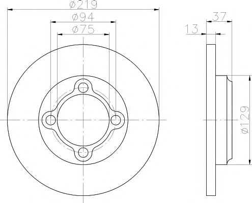 Тормозной диск BEHR/HELLA 8DD 355 109-041