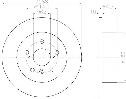 Тормозной диск BEHR/HELLA 8DD 355 109-051