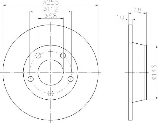 Тормозной диск BEHR/HELLA 8DD 355 109-091