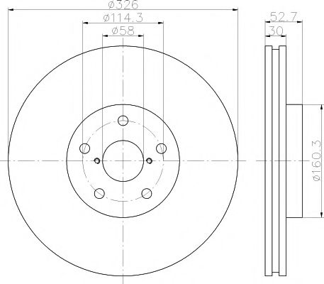 Тормозной диск BEHR/HELLA 8DD 355 117-861