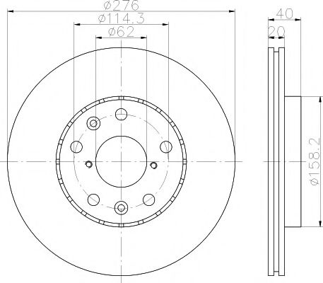 Тормозной диск BEHR/HELLA 8DD 355 117-881