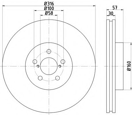 Тормозной диск BEHR/HELLA 8DD 355 117-921