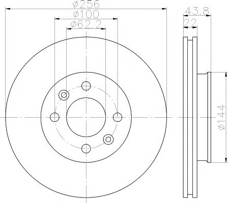 Тормозной диск BEHR/HELLA 8DD 355 117-981