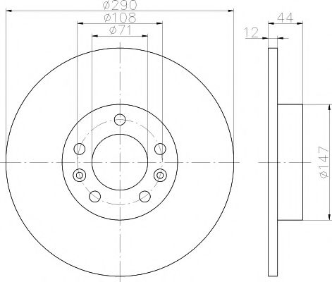 Тормозной диск BEHR/HELLA 8DD 355 117-991
