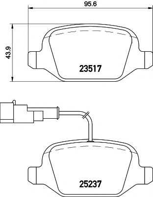 Тормозные колодки BEHR/HELLA 8DB 355 019-961