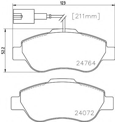 Тормозные колодки BEHR/HELLA 8DB 355 019-921