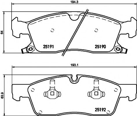 Тормозные колодки BEHR/HELLA 8DB 355 019-551