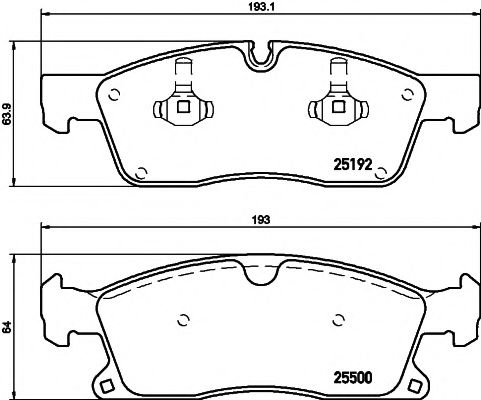 Тормозные колодки BEHR/HELLA 8DB 355 019-701