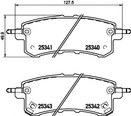 Тормозные колодки BEHR/HELLA 8DB 355 019-541