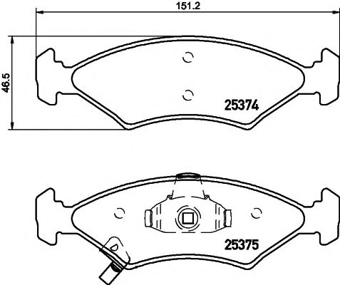 Тормозные колодки BEHR/HELLA 8DB 355 019-891