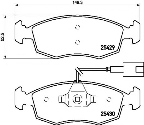 Тормозные колодки BEHR/HELLA 8DB 355 019-651